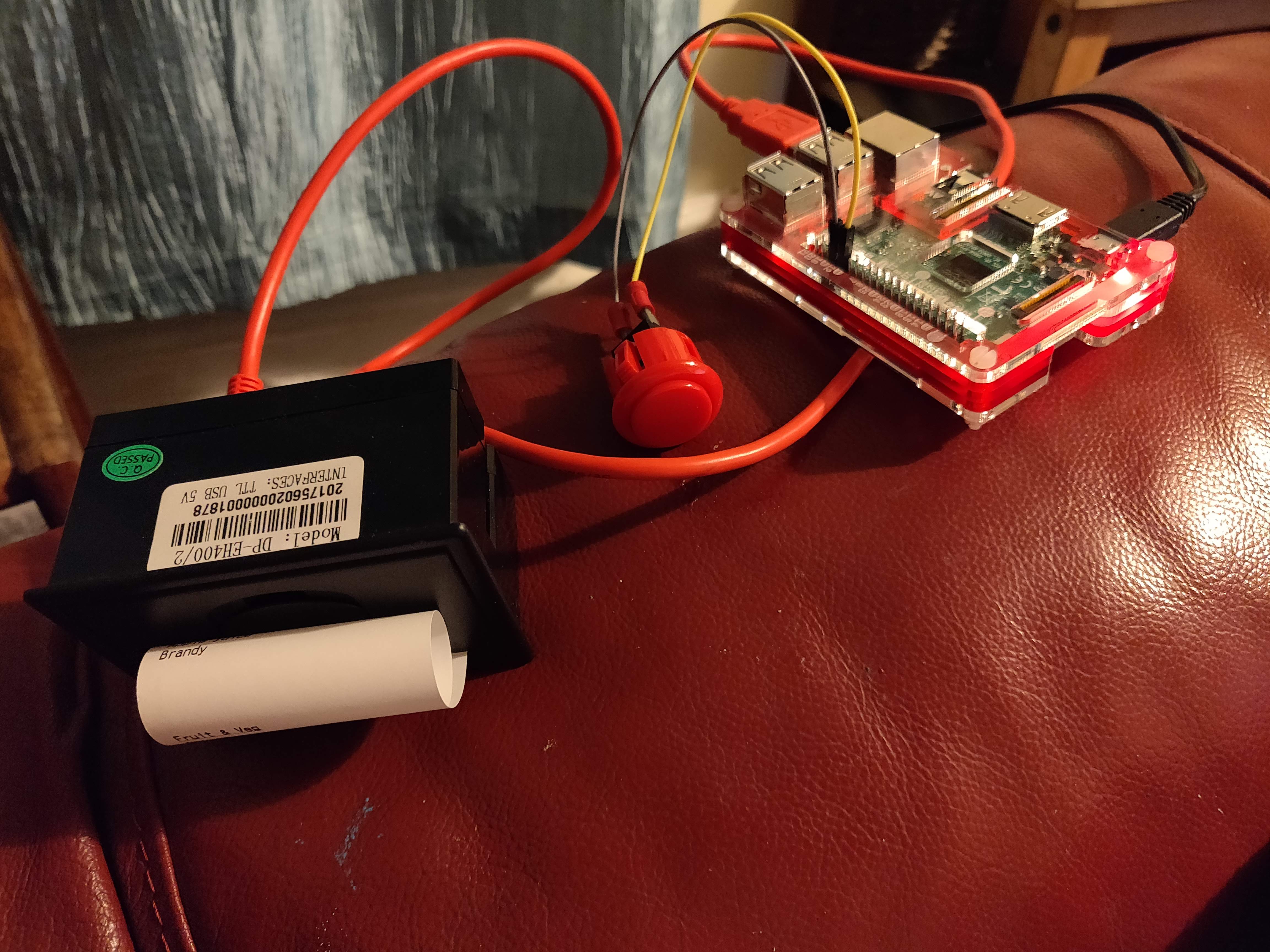 Raspberry Pi Shopping List Printer