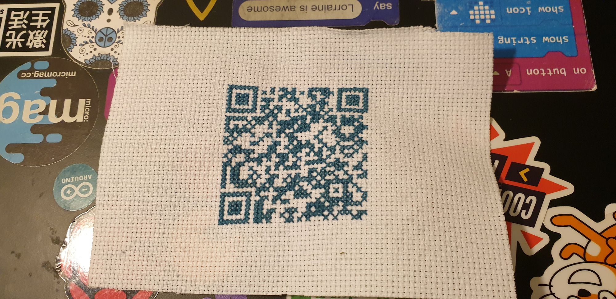 Stitch your own QR code